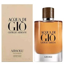 New Giorgio Armani Acqua Di Gi  Absolu for Men 4.2 oz EDP   100 Authentic