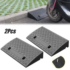 2 Pack Driveway Ramp Heavy Duty Vehicle Curb Rubber Threshold Ramp Professional