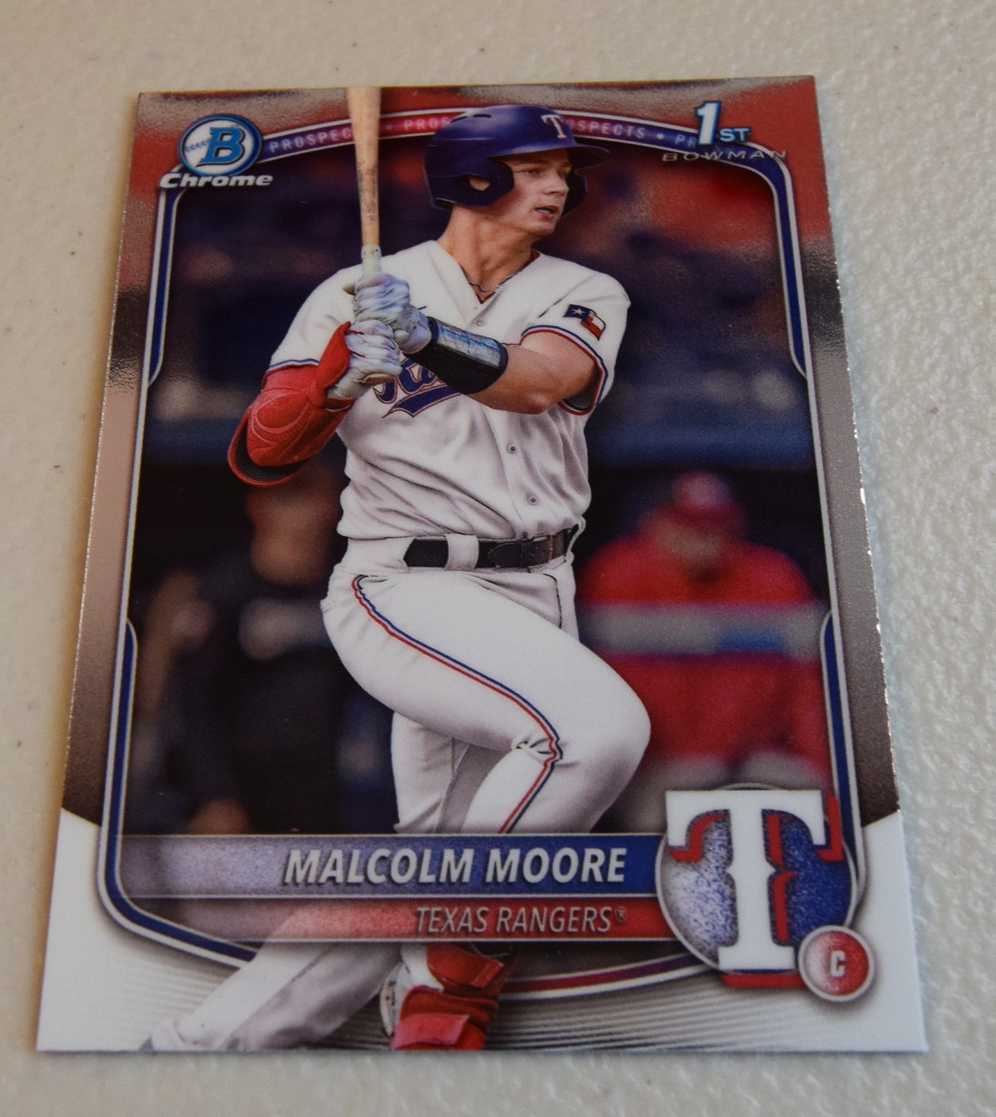 2025 Bowman #BCP-129 Malcolm Moore Chrome Prospects Reptilian Refractor