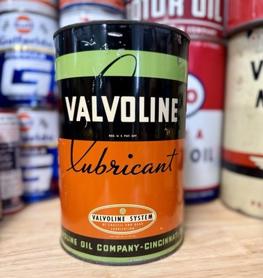Rare Vintage Valvoline Lubricant Grease Can 5lb Feels FULL