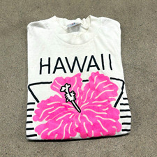 Select Tee Jays Hawaii Hibiscus Graphic T-Shirt Men’s M Crew Neck Made in USA