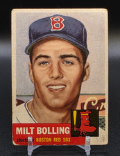 1953 Topps Baseball Rookie Card Milt Bolling #280 Boston Red Sox. rookie card picture