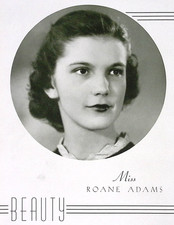 1938 University of Mississippi Ole Miss Roane Adams  Beauty