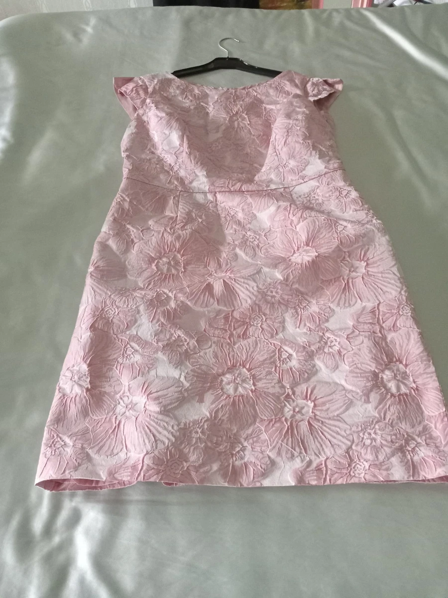 Robe Un Jour Ailleurs Taille 46 Rose - Manches Courtes, Doublée - Matières Lin, Coton, Velours - Occasion Très Bon état