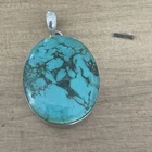 Vintage Sterling Silver Southwestern Large Turquoise Pendant 14gr