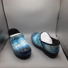 Dansko Professional Clog Women's 6.5-7M EU37 Blue Tie Dye Leather 4