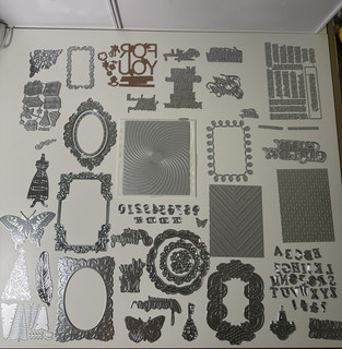 Lot 1 Hot Foil Plates. Mixed Lot Set Frames Letters Patterns Embossing