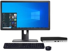 HP 400 G5 Mini Desktop Core i5-9500T CPU 16GB RAM 1TB SSD 24 in LCD Home or