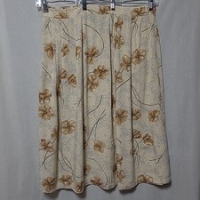 Sag Harbor Midi Skirt Womens Plus Size 2X Elastic Waist Floral Pull On Pockets