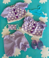 Mel-chan clothes set purple heart pattern #7cb415