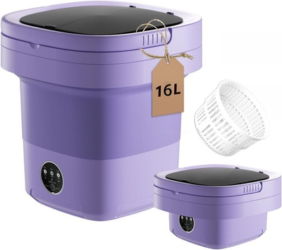 #ad #ad 16L Portable Washing Machine Small Washer and Dryer 16L Purple 2 $79.99
