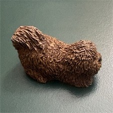 Shih Tzu Wood Dog Figurine by M. Root 1997 Handmade Snuffles 'God is Love'