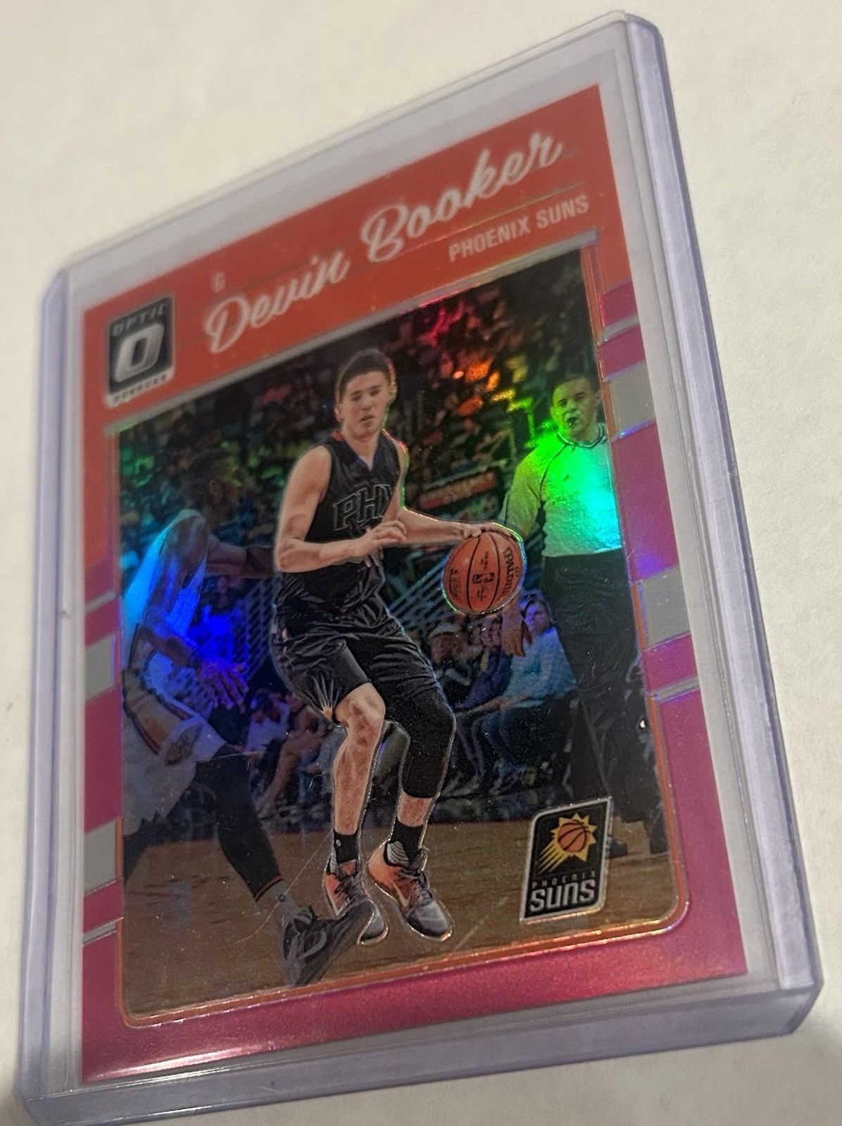DEVIN BOOKER Pink Refractor #121 2016 Panini Donruss Optic /25 - Suns 2nd Year☀️