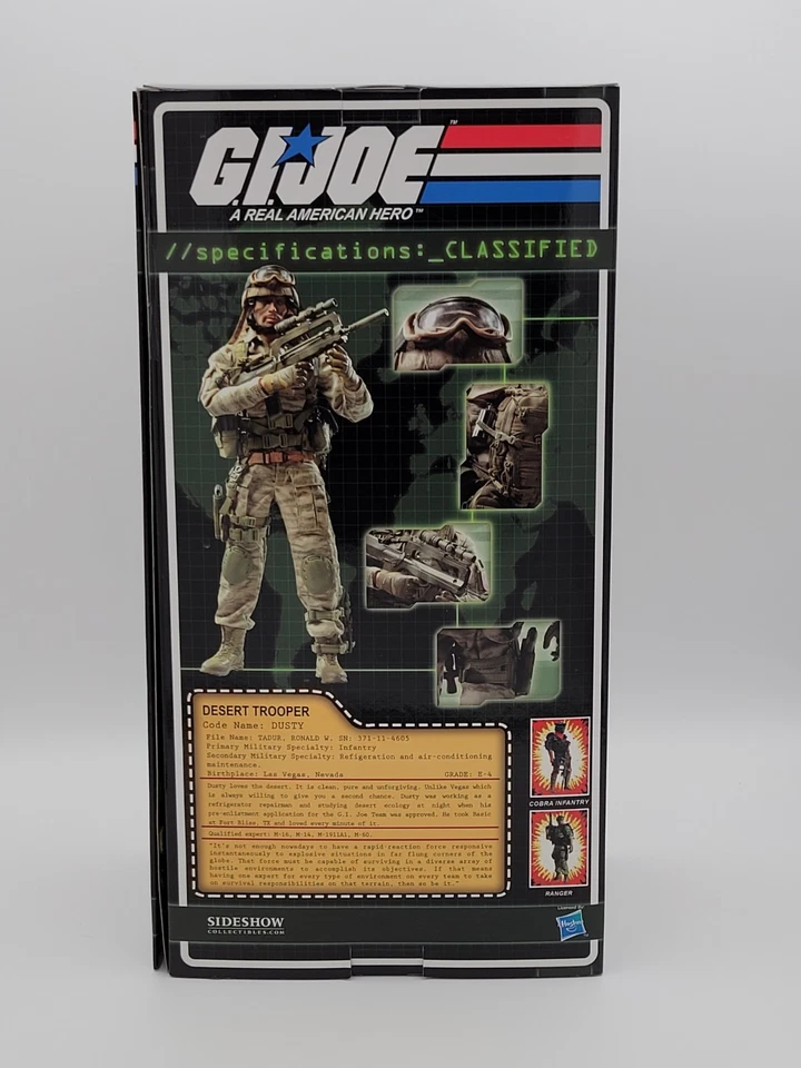 Sideshow Collectibes 12 pulgadas/escala 1:6 GI Joe Desert Trooper Dusty Foto 2 de 4