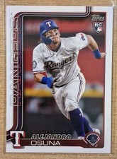 2025 TOPPS UPDATE ALEJANDRO OSUNA ROOKIE #10 TEXAS RANGERS
