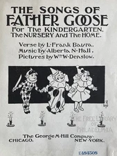 1900 Songs of Father Goose L. Frank Baum Hill Sheets Denslow Art Library Rebind