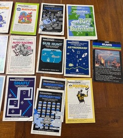 Lot 20 Vintage Intellivision Game Manuals Only Burger Time Space Math Fun Etc