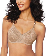 Women'S Underwire Lace Bra, Lace 'N Smooth Bras for Women, Stay-In-Place Straps,