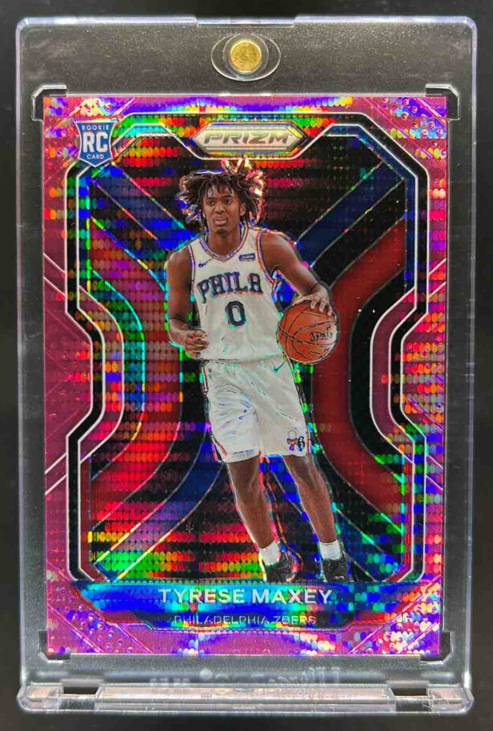 2020-21 Prizm Tyrese Maxey RC Pink Pulsar Prizms #/42 76ers