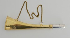 Maritimes Signalhorn Messing New York Bremen Captains Suite mit Kette 30cm