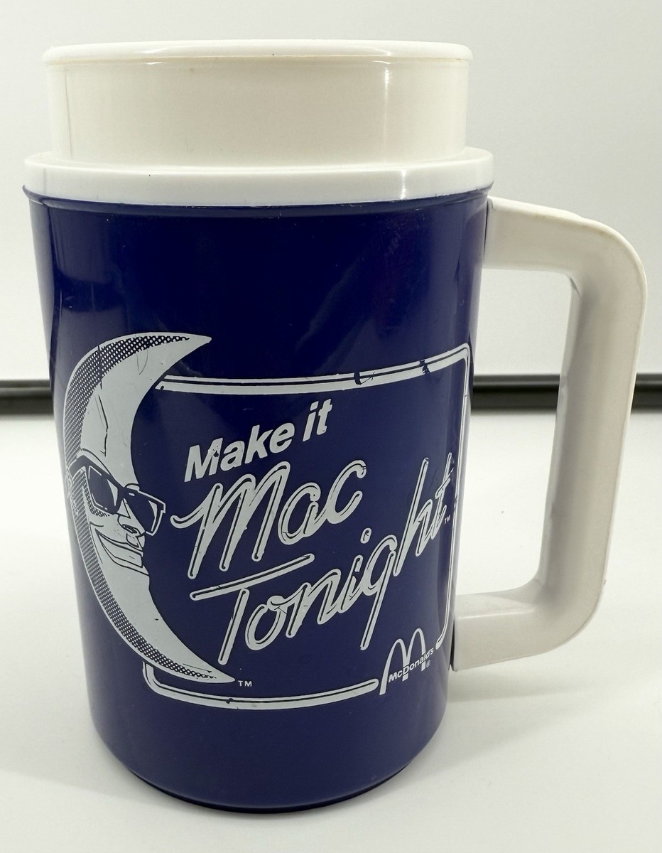Vintage McDonald's Mac Tonight Travel Mug Thermo Hot Cold With Lid