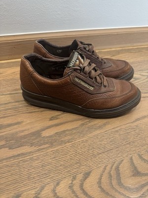 Mephisto Match Mens Walking Shoes US 8.5 Pebbled Brown Leather Run Off Air Jet