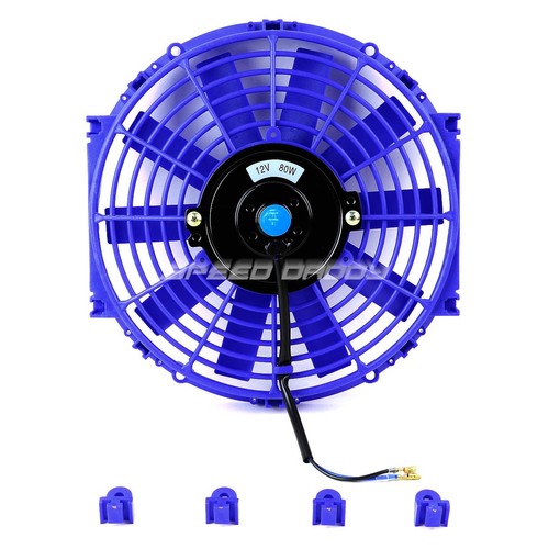 2-ROW ALUMINUM RADIATOR+2X 10"FAN BLUE FOR 91-99 SENTRA B13/B14 200SX/NX 1.6/2.0 - Picture 4 of 7