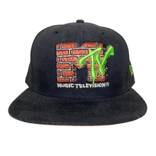 Vintage MTV New Era Fitted Size 7 3/8 Hat