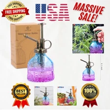 Elegant 6.1” Glass Plant Mister with Spiral Design - Perfect for Home & Garden