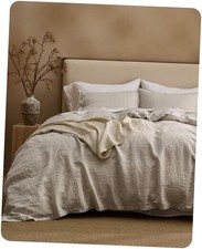 100 Linen Duvet Cover King Size, King 104" x 90" Linen No Comforter 