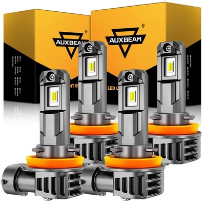 AUXBEAM H11 H9 LED Headlight Bulb High or Low Beam for 2016-2023 Toyota Tacoma