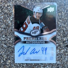 2018-19 Upper Deck Ice Ice Premieres Autographs #IPAAN Joey Anderson #/299 B327