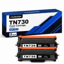 TN730 2PK With Chip Standard Yield Toner for HL-L2350DW HL-L2370DW MFC-L2710DW