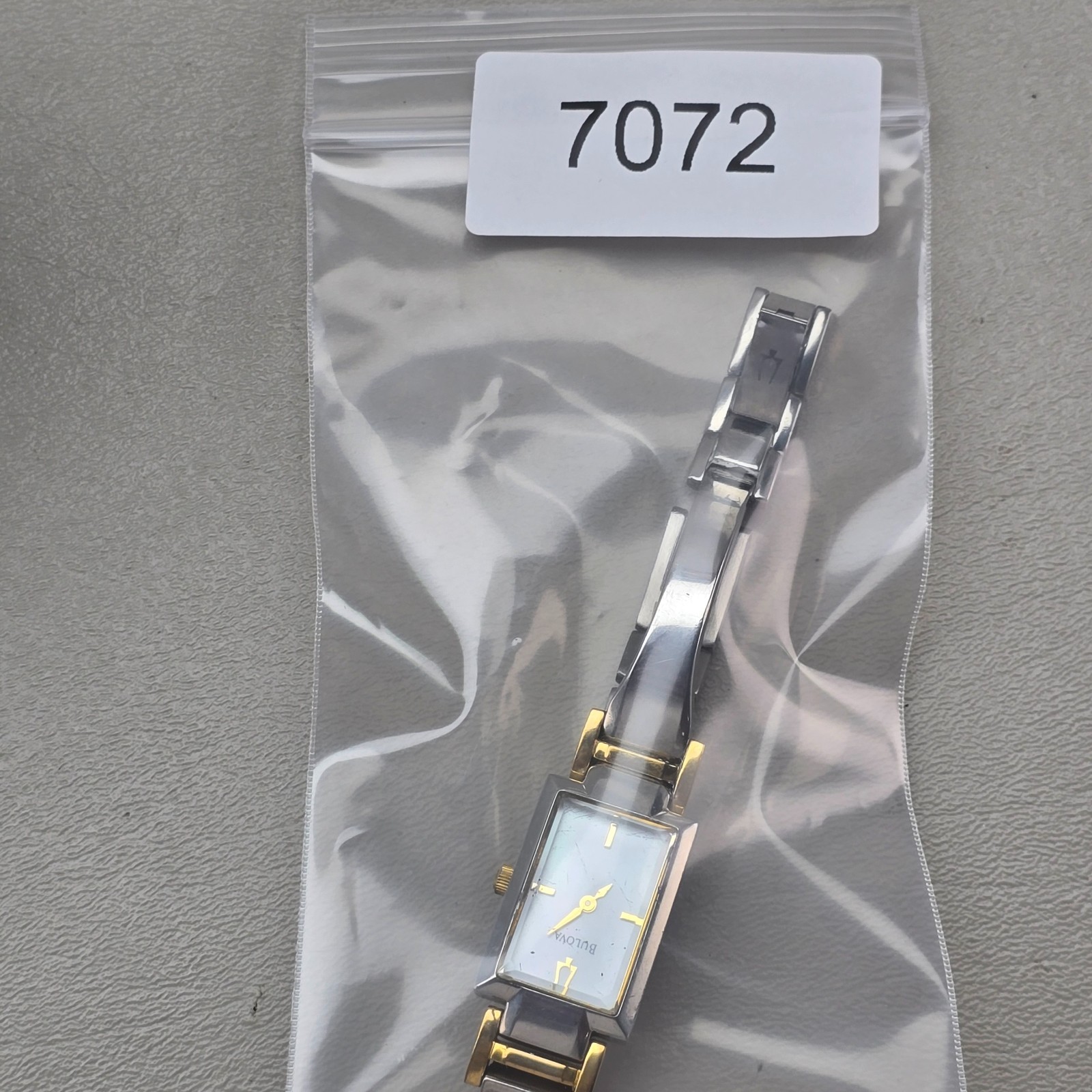 Bulova Quartz Watch Rectangular Two Tone Stainles… - image 15