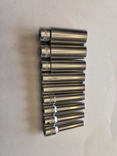 Vintage Snap On Tools 9 Piece SAE 6 Point Deep Socket Set 3/16 Vintage Snap On Tools 9 Piece SAE 6 Point Deep Socket Set 3/16