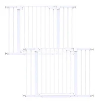 CUMBOR Baby Gate for Stairs, + Mom's Choice Dog Gate for Door 29.7-40.6" Twin Pk