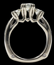 1.50 CT Natural Diamond Engagement Ring with GIA Certified center SEE VIDEO