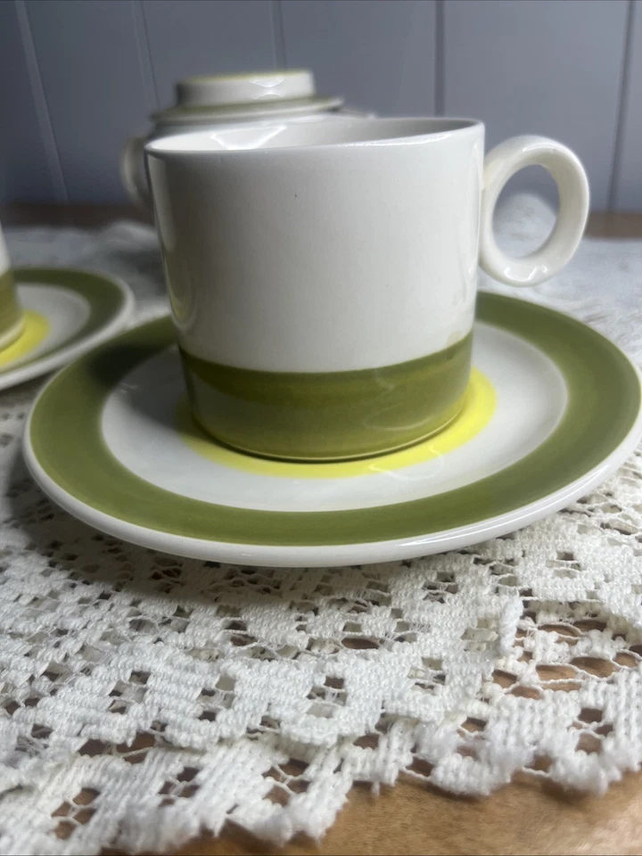 Juego de 2 platillos y crema Royal M Crownstone vintage RARO Foto 2 de 4