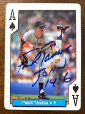 FRANK TANANA Autographed Baseball Playing Ace Card TIGERS