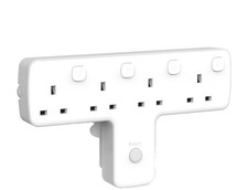 Plug Extension with Rotation Switch 4 Way Outlets Plug Adapter Mscien