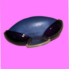 BLUE SOFT PODZ CASE WITH PURPLE TANNING BED EYEWEAR GOGGLES EYE WEAR INDOOR
