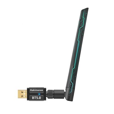 Long Range Bluetooth 5.4 Adapter for PC Wireless USB Dongle w/ 5dBi Antenna