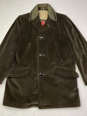 VINTAGE SEARS CORDUROY JACKET Adult Medium Brown Traditional