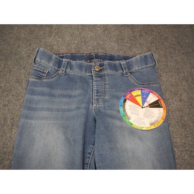 Ariya Jeans Jeans Size 16 Ankle Blue Light Wash Straight Leg Stretch Denim*  | eBay