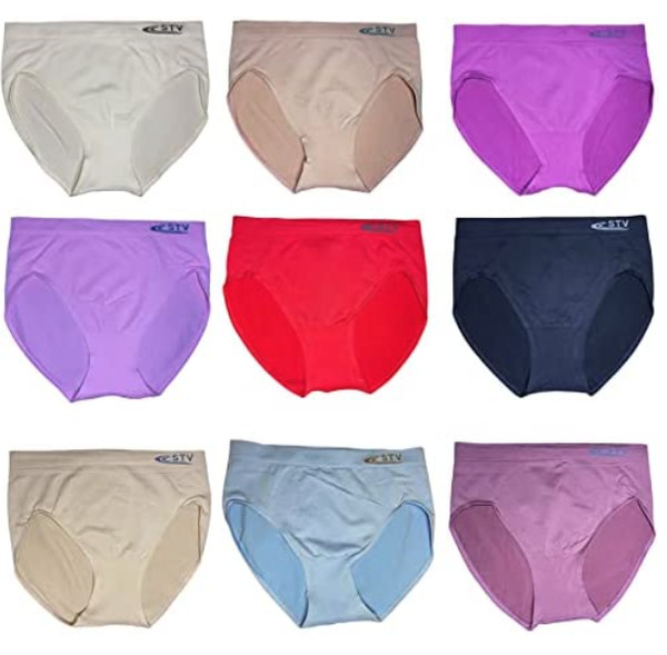 ⭐ 12 Bragas MULTICOLOR STV  M-L-XL-XXL-XXXL- XXXXL  Sin costuras Env  24h ⭐