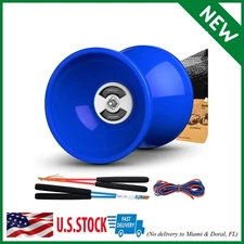 Pro Triple Bearing Medium 5” Blue Chinese Yoyo Diabolo Toy with Car