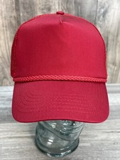 Port Authority Snapback Trucker Cap Hat Baseball Red NWOT