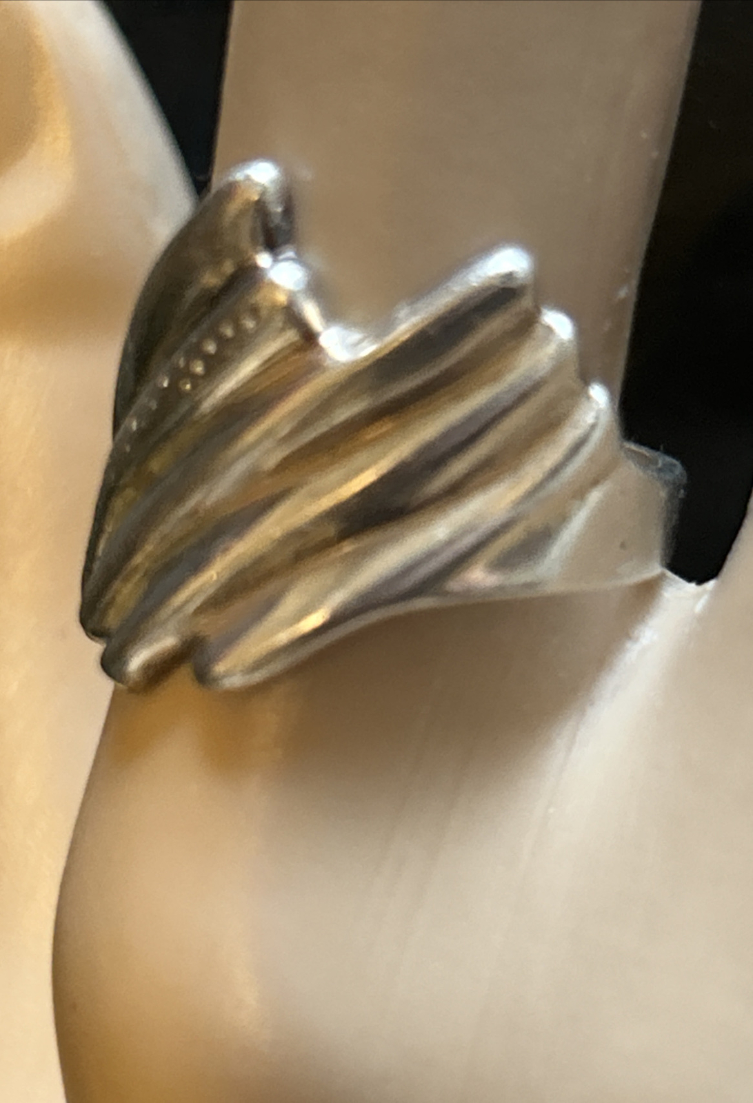 Rare C J Signed Sterling Silver 925 Abstract Ring S… - Gem