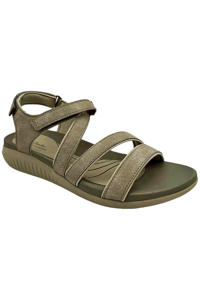 Clarks Womens Glide Hi Ella Sandals Stone