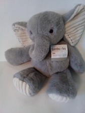Lambs  Ivy Gray Plush Elephant Sewn Eyes Baby Toy Jett Super Soft With Tags